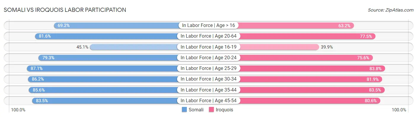 Somali vs Iroquois Labor Participation