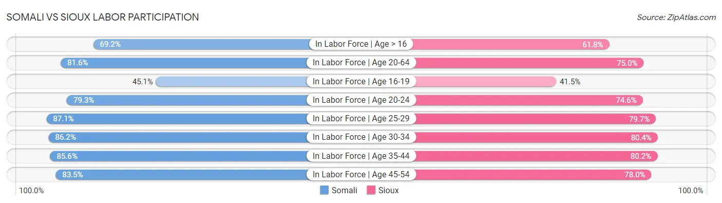 Somali vs Sioux Labor Participation