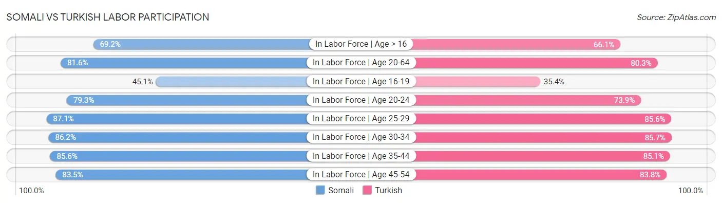 Somali vs Turkish Labor Participation