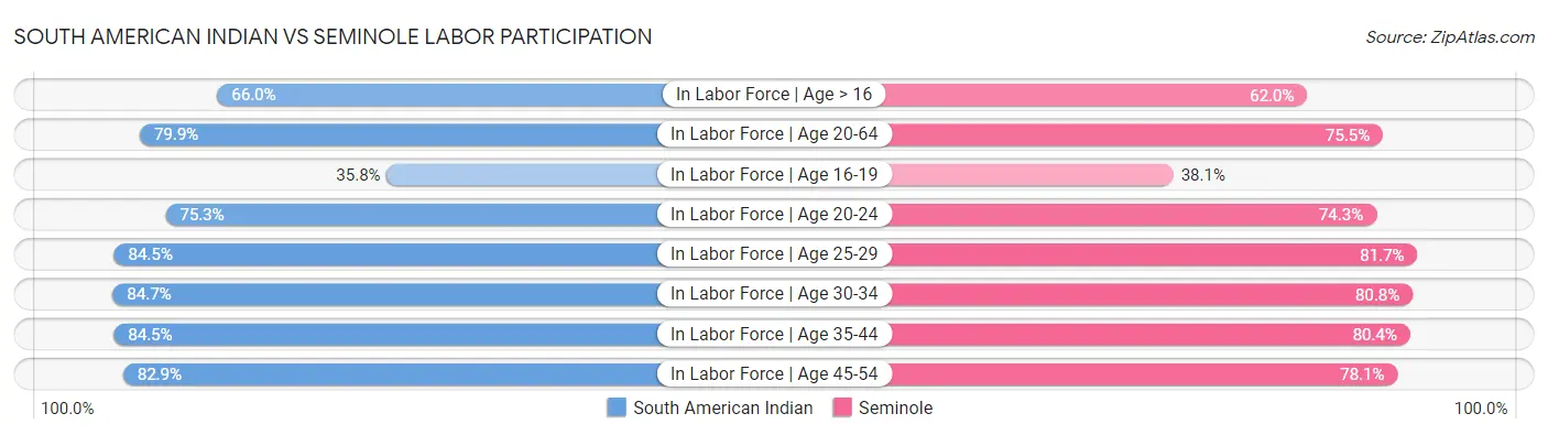 South American Indian vs Seminole Labor Participation