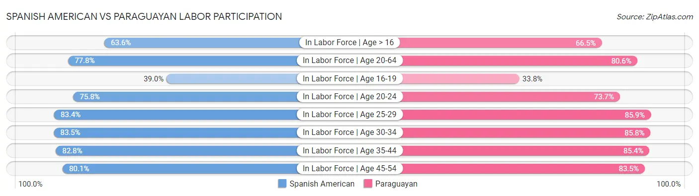 Spanish American vs Paraguayan Labor Participation