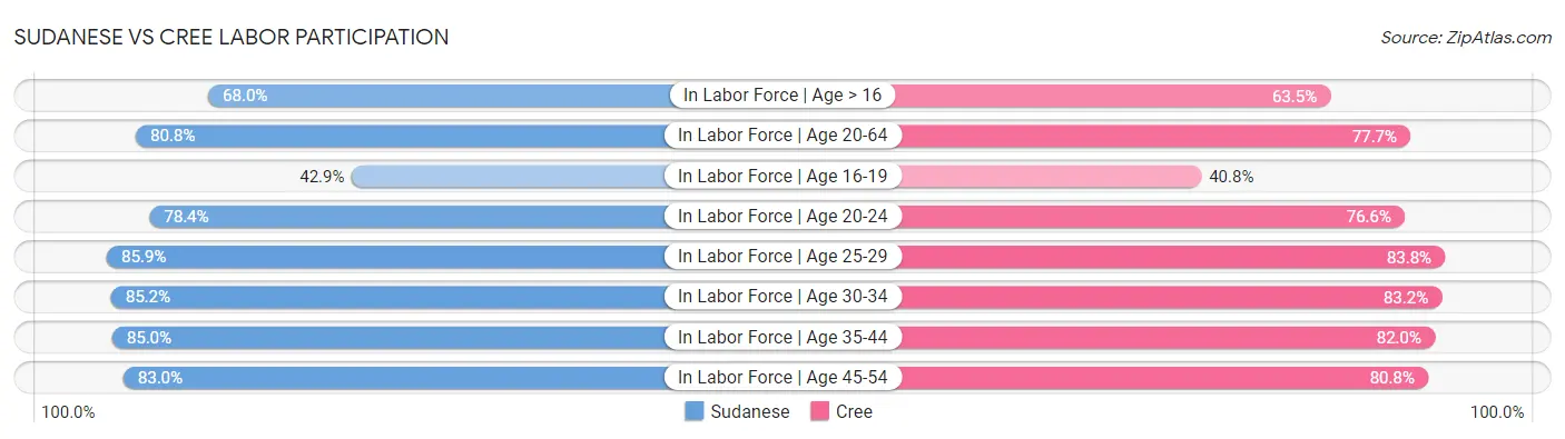 Sudanese vs Cree Labor Participation
