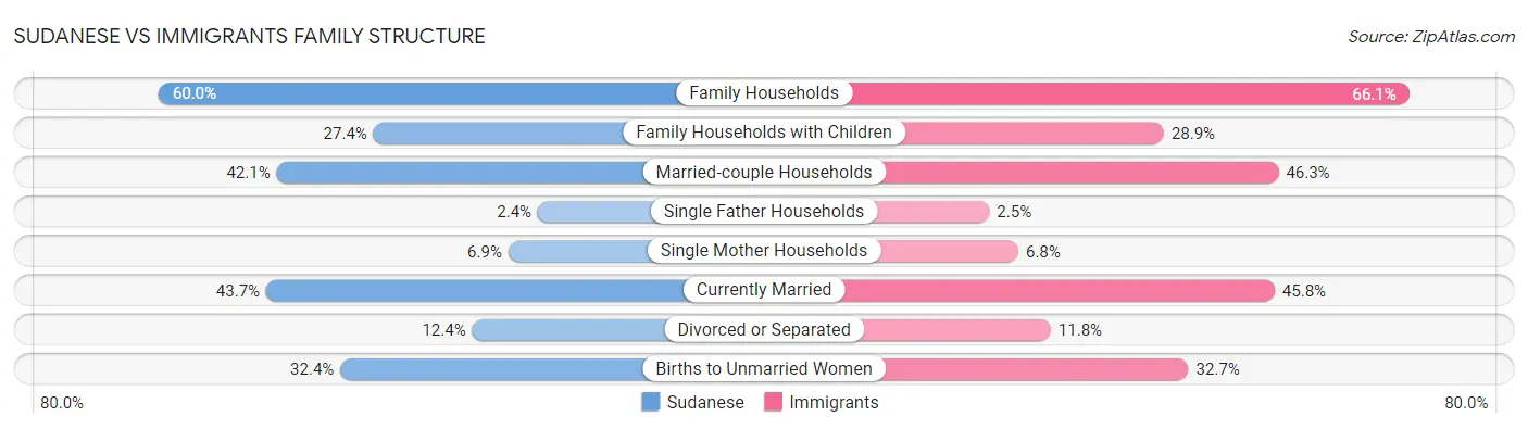 Sudanese vs Immigrants Family Structure