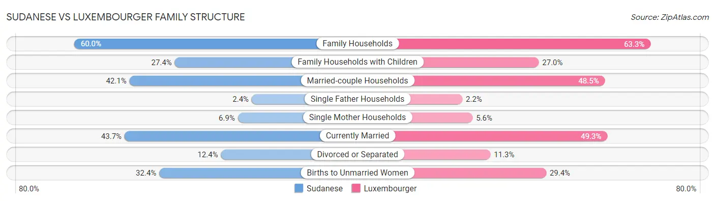 Sudanese vs Luxembourger Family Structure