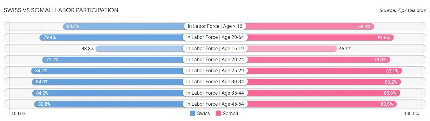 Swiss vs Somali Labor Participation