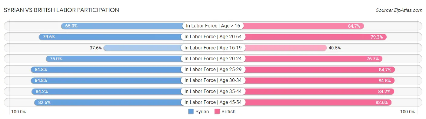Syrian vs British Labor Participation