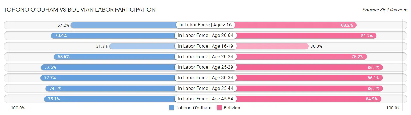 Tohono O'odham vs Bolivian Labor Participation
