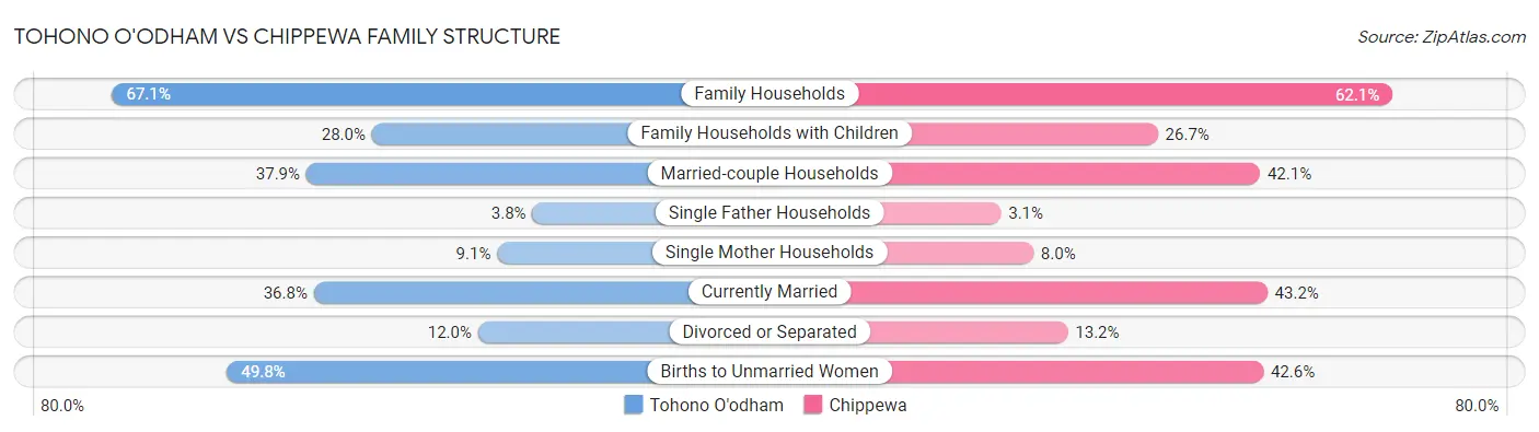 Tohono O'odham vs Chippewa Family Structure