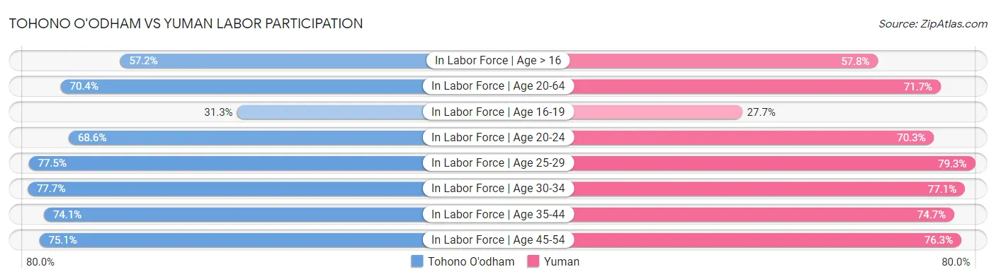 Tohono O'odham vs Yuman Labor Participation