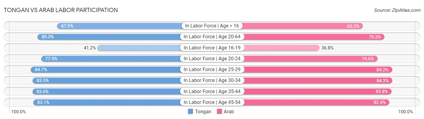Tongan vs Arab Labor Participation