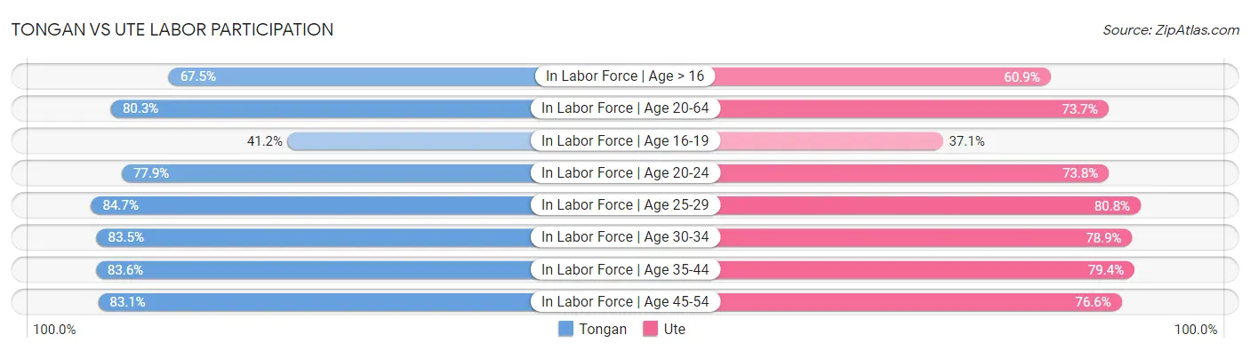 Tongan vs Ute Labor Participation