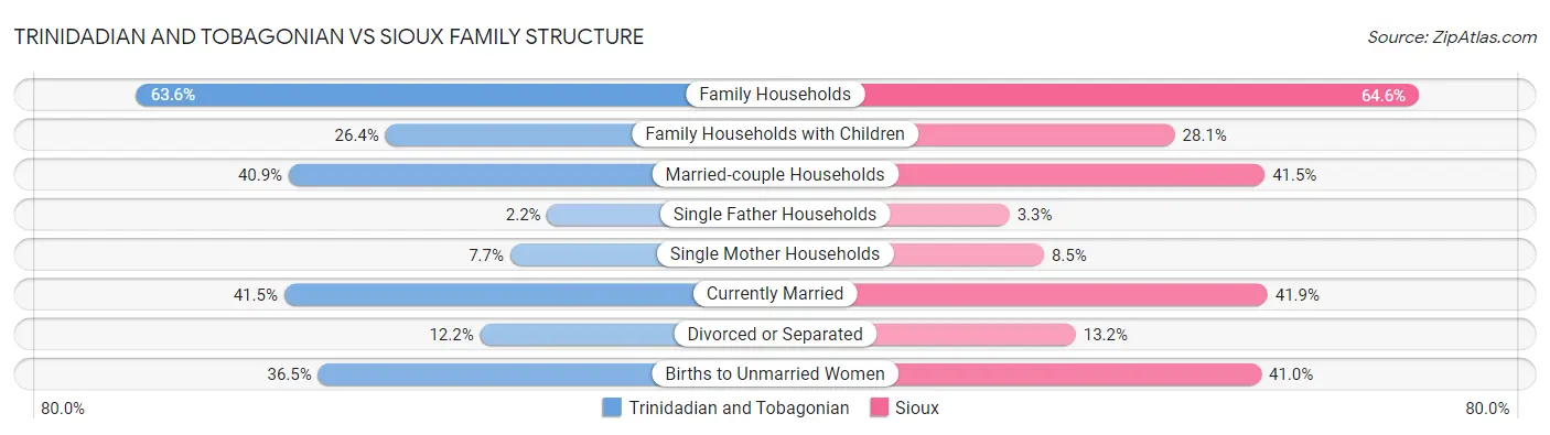 Trinidadian and Tobagonian vs Sioux Family Structure