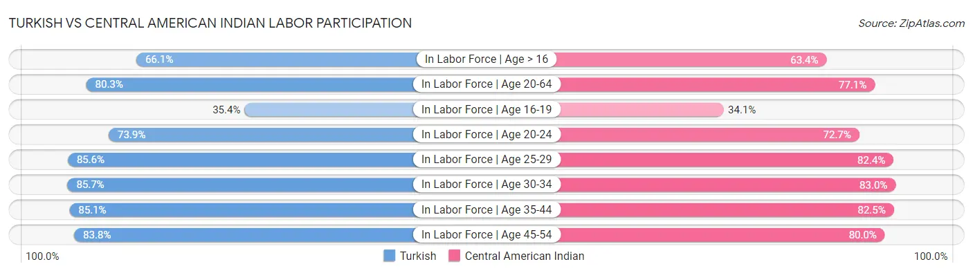 Turkish vs Central American Indian Labor Participation