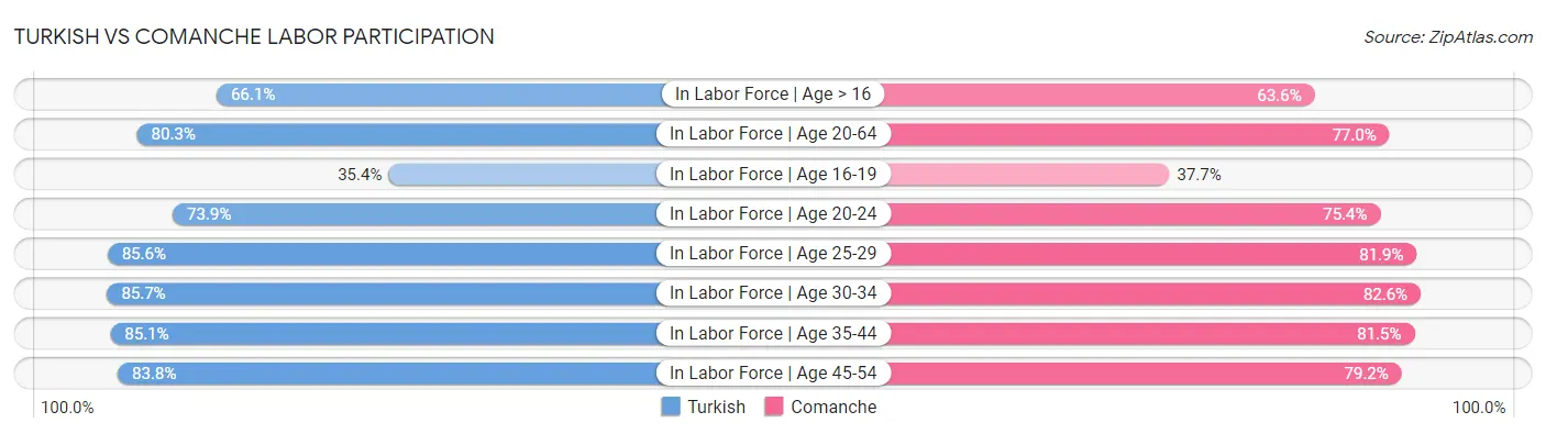 Turkish vs Comanche Labor Participation