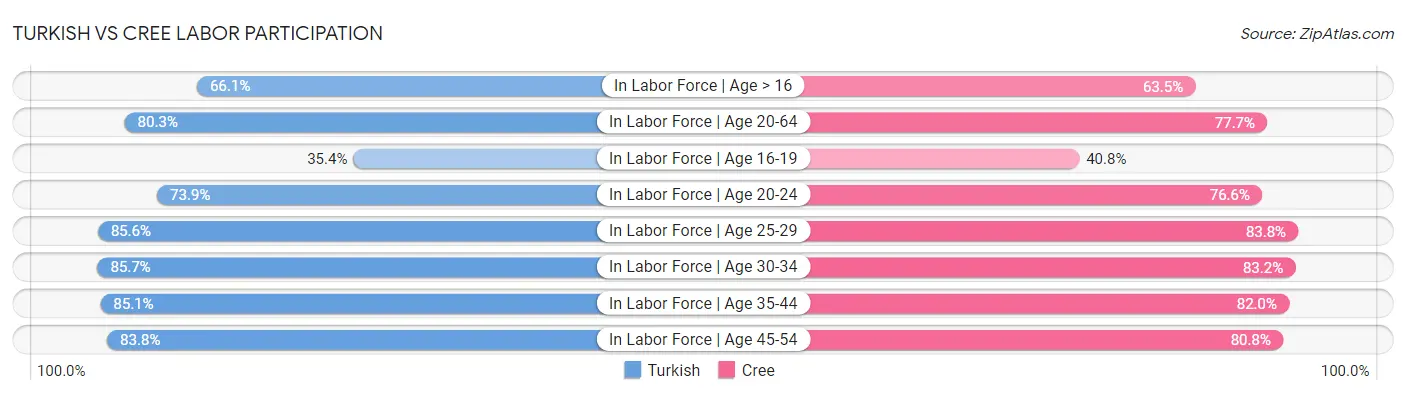 Turkish vs Cree Labor Participation