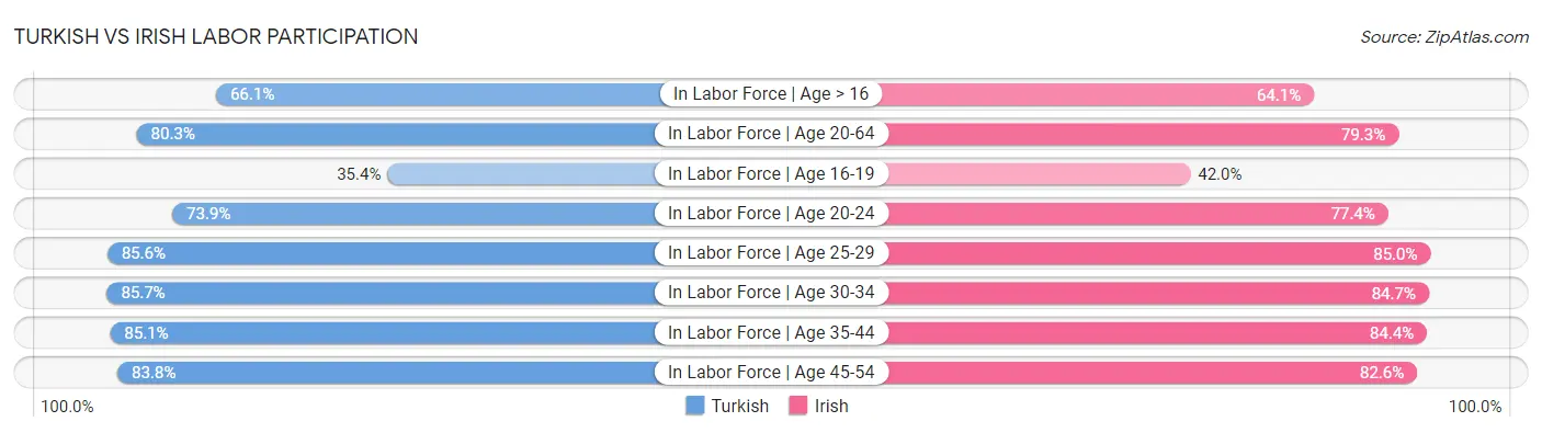 Turkish vs Irish Labor Participation