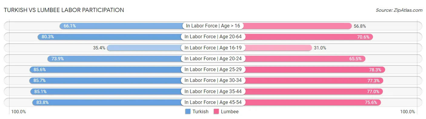 Turkish vs Lumbee Labor Participation