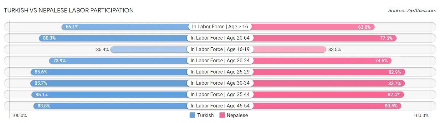 Turkish vs Nepalese Labor Participation