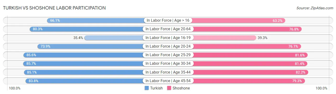 Turkish vs Shoshone Labor Participation