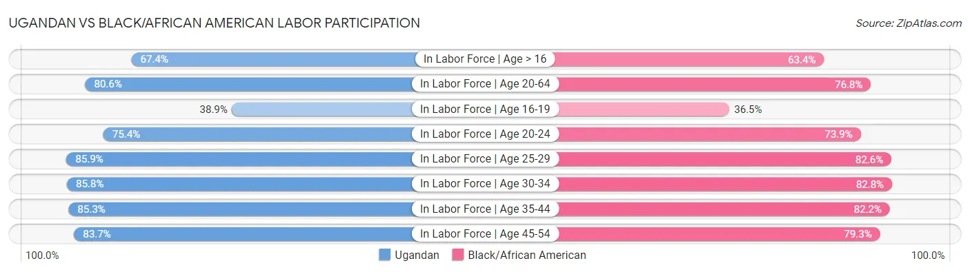 Ugandan vs Black/African American Labor Participation