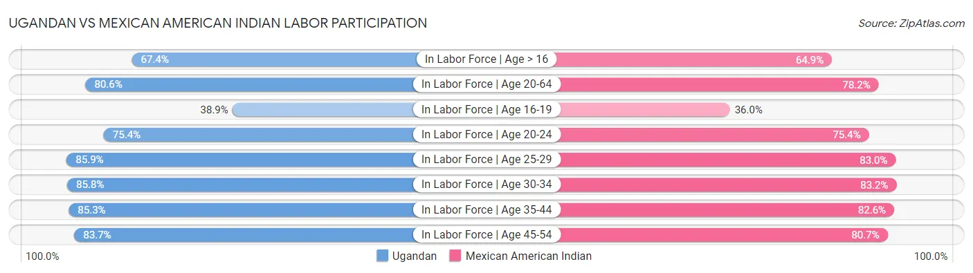 Ugandan vs Mexican American Indian Labor Participation