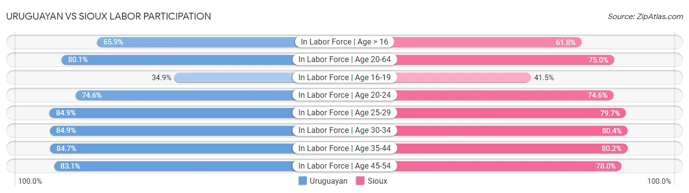 Uruguayan vs Sioux Labor Participation