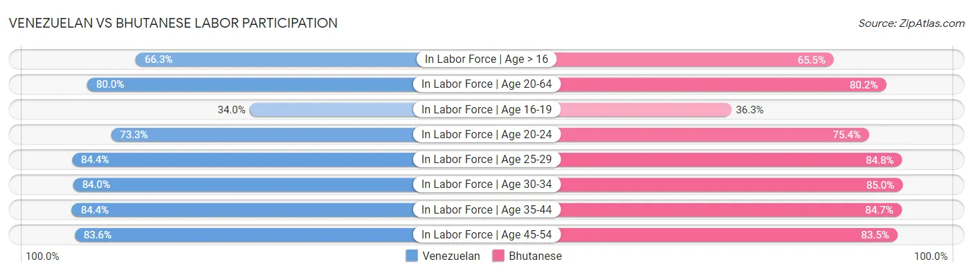 Venezuelan vs Bhutanese Labor Participation