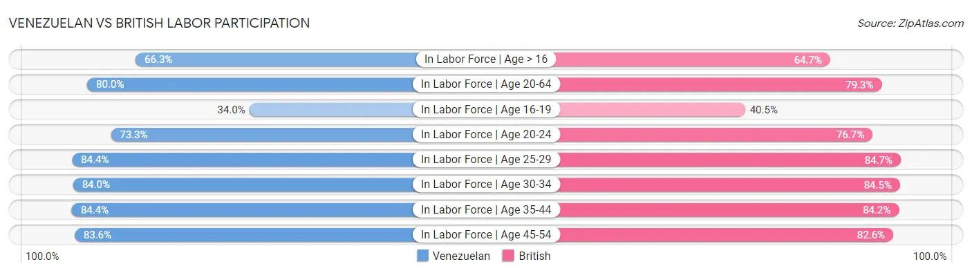Venezuelan vs British Labor Participation