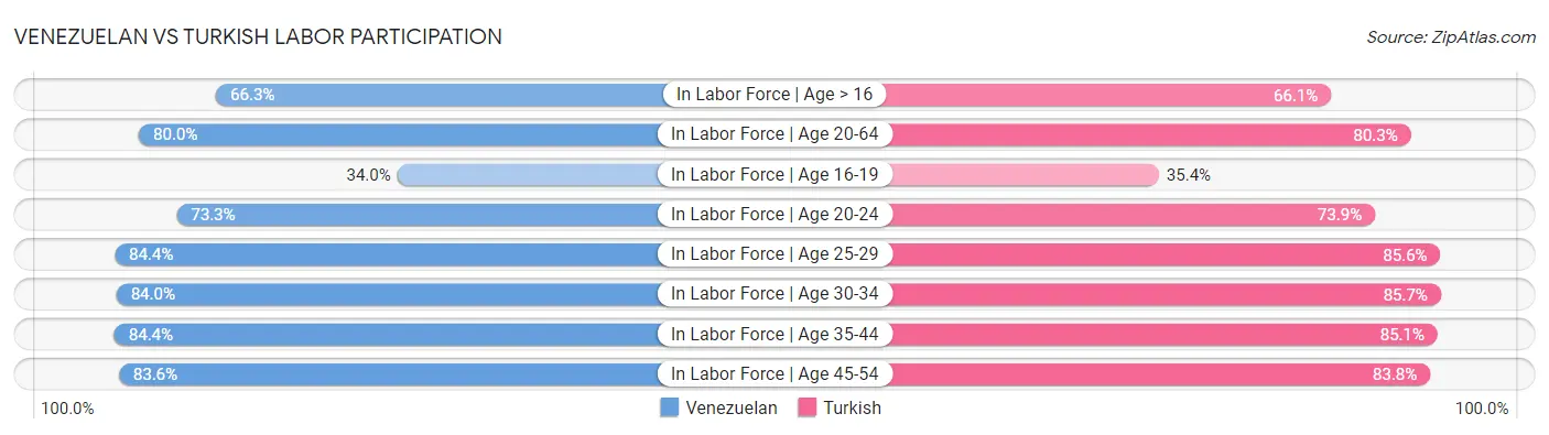 Venezuelan vs Turkish Labor Participation