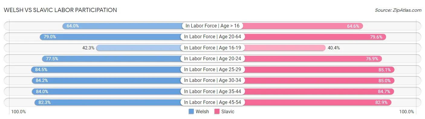 Welsh vs Slavic Labor Participation