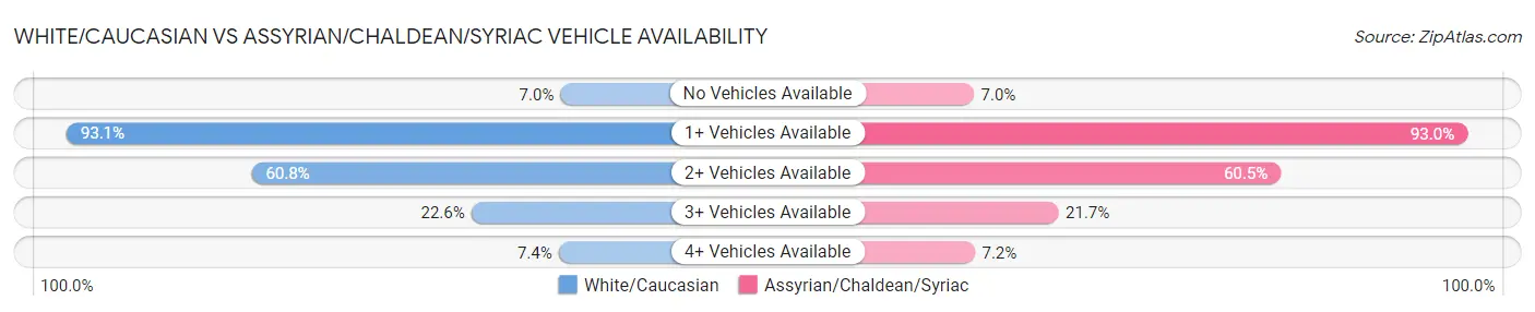 White/Caucasian vs Assyrian/Chaldean/Syriac Vehicle Availability