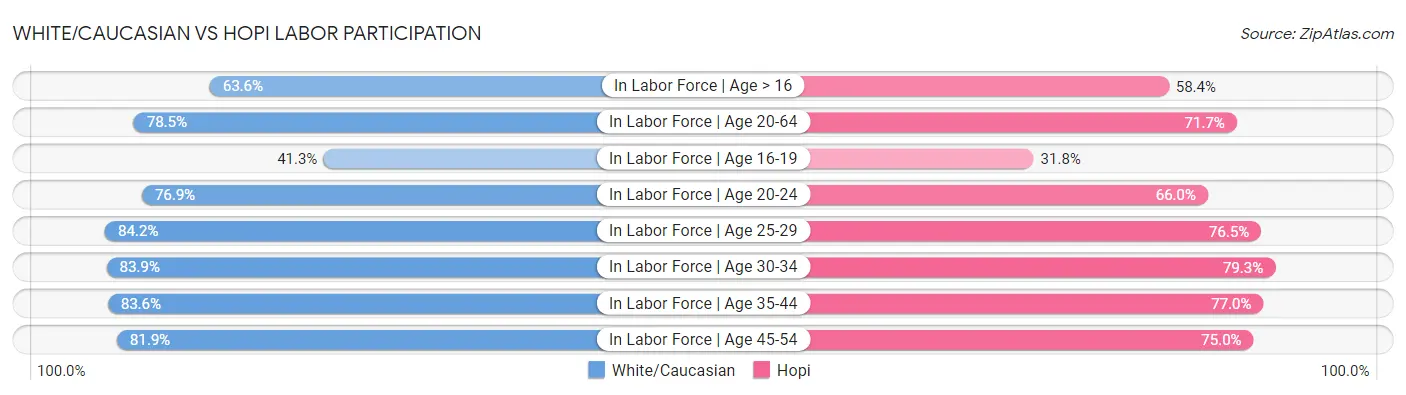 White/Caucasian vs Hopi Labor Participation
