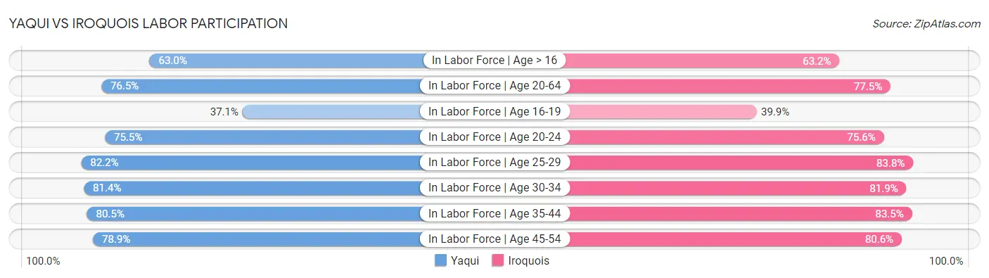 Yaqui vs Iroquois Labor Participation