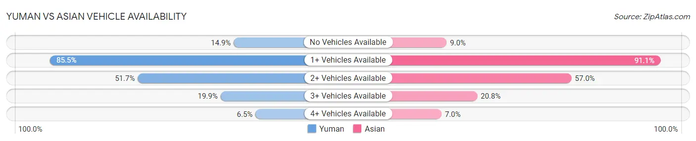 Yuman vs Asian Vehicle Availability