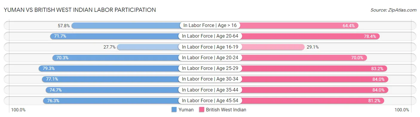 Yuman vs British West Indian Labor Participation