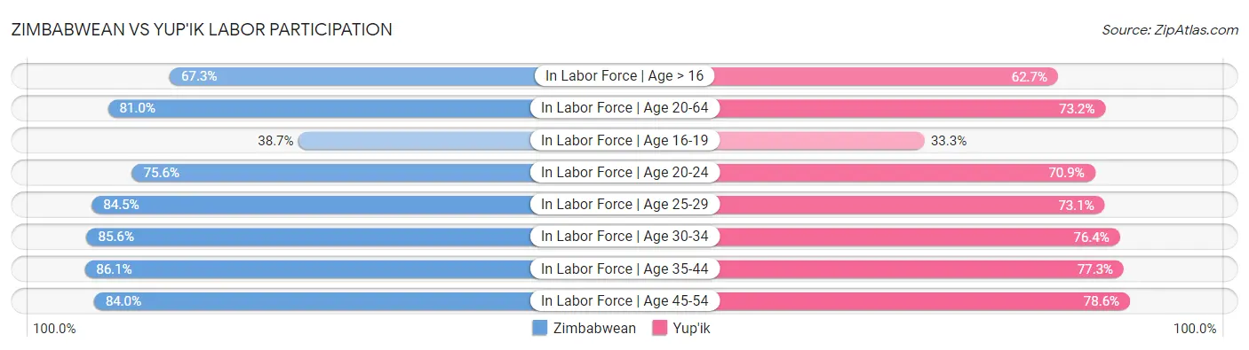 Zimbabwean vs Yup'ik Labor Participation